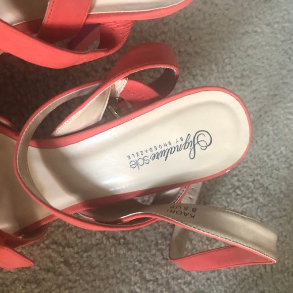 Orange Strappy Sandals - Picture 8 of 8